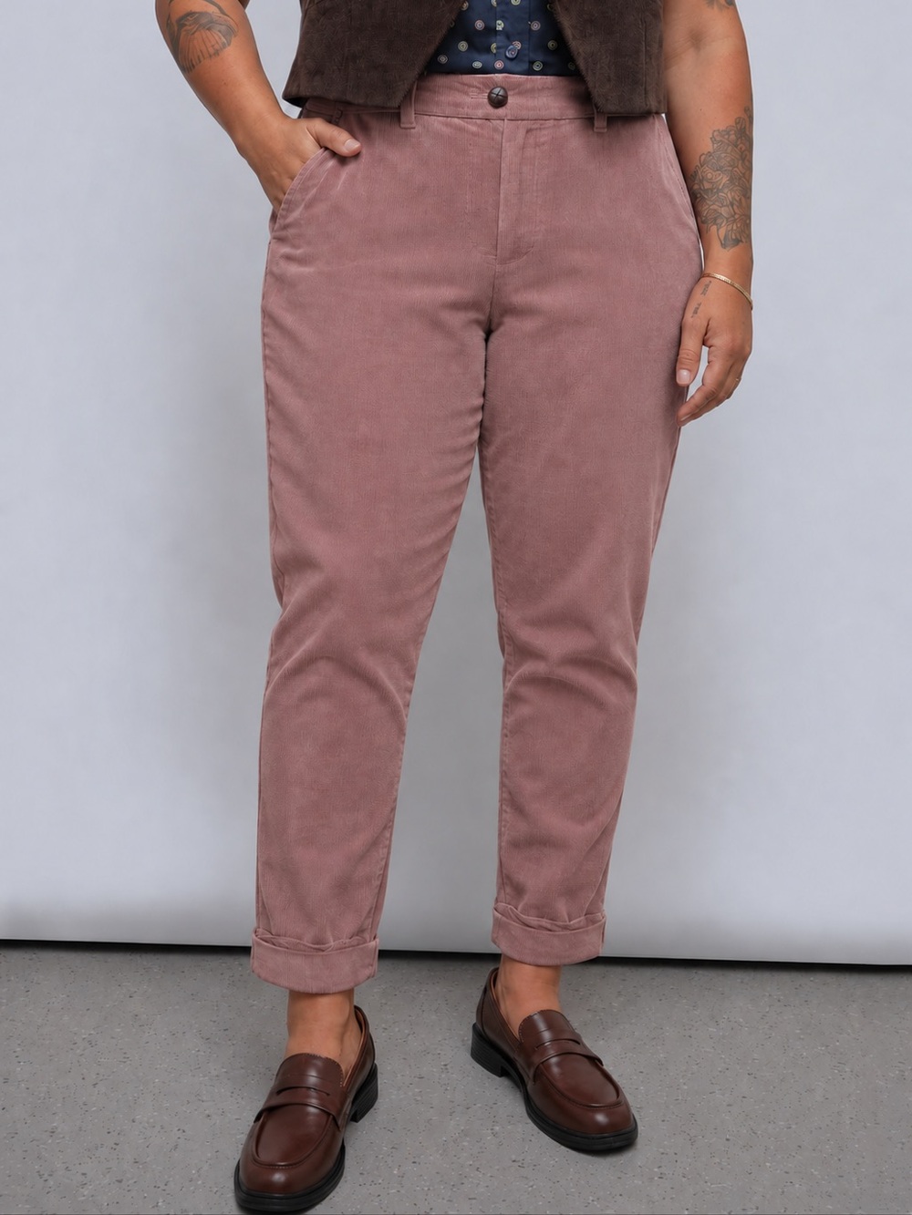 Wildfang The Essential Corduroy Trousers 16 Dusty Pink Mauve Pants Fall